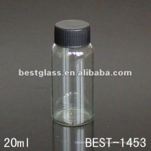 20ml Klarglasflasche mit schwarzer Kappe